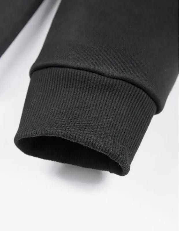 2 Pieces Men's Polyster Fleece Plain Zipper Track Suit