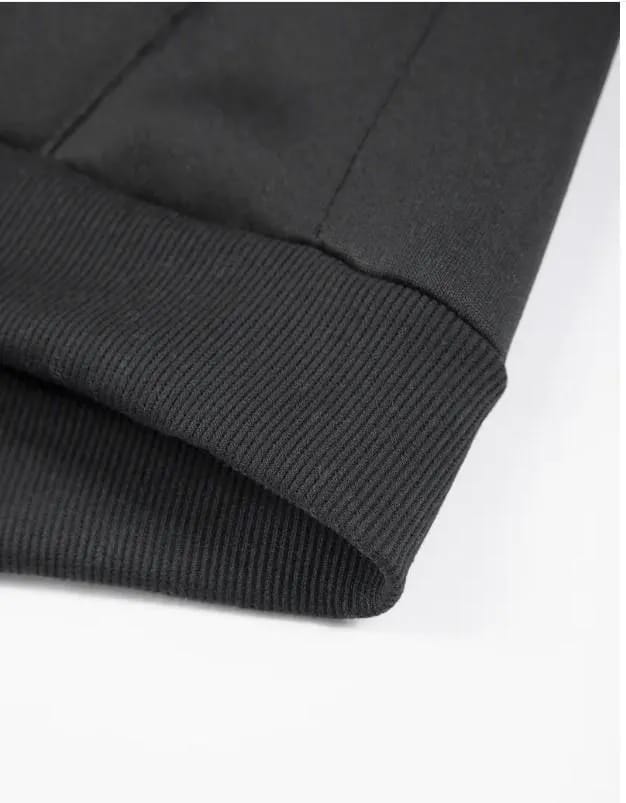 2 Pieces Men's Polyster Fleece Plain Zipper Track Suit