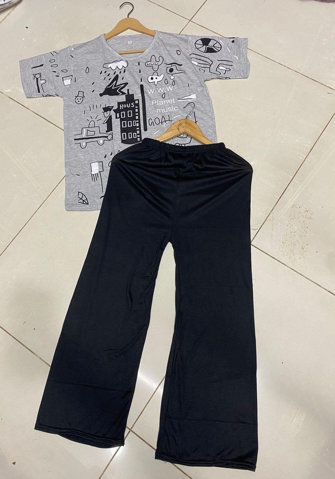 2 PCs Women's Stitched Cotton Jersey Printed Night Suit